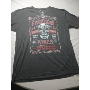 Ethan Williams T-shirt Men XXL Cotton Skull Punk Biker Short‎ sleeve Black